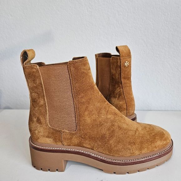 Tory Burch Shoes - NEW! Tory Burch | Chelsea 50MM Lug Bootie in Rhum Leather